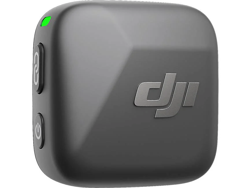 DJI wireless microphone receiver for professional video recording and content creation